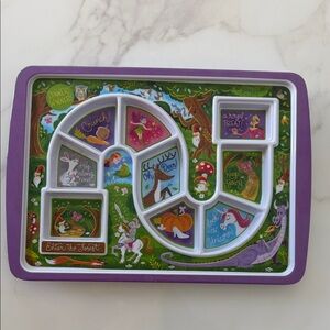 Purple Kids Toy Plate with Unicorn Design